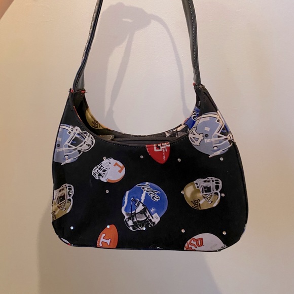 Y2K amazing purse w football helmets&rhinestones - Picture 3 of 7